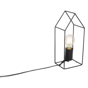 Průmyslová stolní lampa černá - Hiso