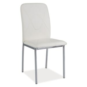 Jídelní židle H-623 / chrom / bílá