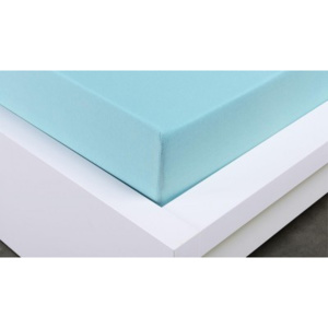 XPOSE ® Jersey prostěradlo dvoulůžko - světle modrá gramaž 150g/m 200x220 cm