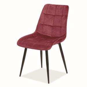 Moderní čalouněná židle Chic velvet Barva: Bordó