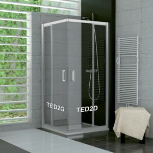 Sanswiss TED2 1000 sprchový kout čtvercový rám matný elox, sklo čiré
