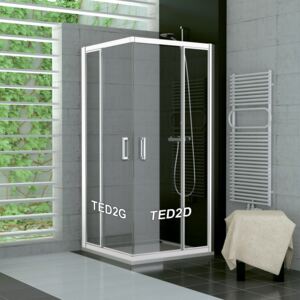 Sanswiss TED2 1000 sprchový kout čtvercový rám bílý, sklo čiré
