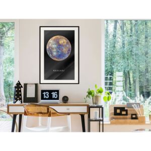 Plakát v rámu - Sluneční soustava: Merkur - The Solar System: Mercury 30x45 Černý rám s passe-partout