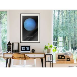 Plakát v rámu - Sluneční soustava: Neptun - The Solar System: Neptun 30x45 Černý rám s passe-partout