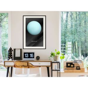 Plakát v rámu - Sluneční soustava: Uran - The Solar System: Uranus 20x30 Černý rám s passe-partout
