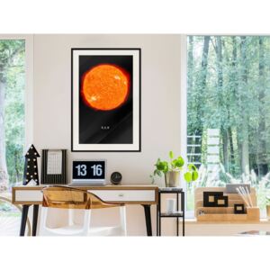 Plakát v rámu - Sluneční soustava: Slunce - The Solar System: Sun 30x45 Černý rám s passe-partout
