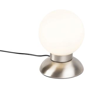 Designová stolní lampa ocelová stmívatelná včetně LED - Majestic