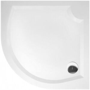 Gelco LAURA100 sprchová vanička z litého mramoru, čtvrtkruh 100x100x4cm, R500