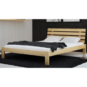 Dřevěná postel Klara 140x200 + rošt ZDARMA borovice