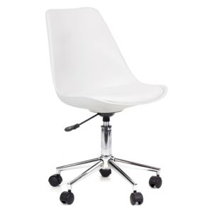 Židle Simply kancelářská na kolečkách bílá