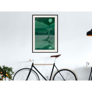 Plakát v rámu - Loch Ness - Loch Ness 20x30 Černý rám s passe-partout