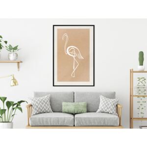 Plakát v rámu - Osamělý pták - Lonely Bird 20x30 Černý rám s passe-partout