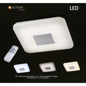 WOFI Stropní svítidlo VIEW hranaté LED 25W 2000 lm stmívatelné vč.dálkového ovládání ACTION WO 906601065330