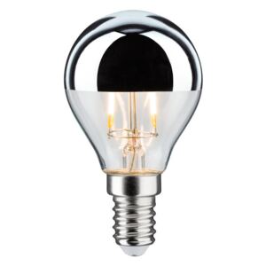 Paulmann 28369 LED žárovka se stříbrným vrchlíkem, 2,5W LED 2700K E14, výška 8cm