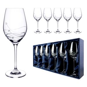 A-KRISTAL Classic - skleničky na víno se Swarovski® Elements | sada 6 sklenic