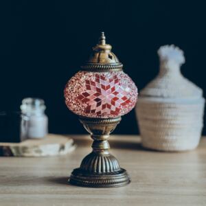 Šeherezád Orientální skleněná mozaiková lampa Maral - stolní