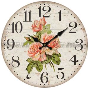 Casa de Engel Nástěnné hodiny Roses, 34 cm