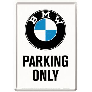Nostalgic Art Plechová pohlednice - BMW Parking Only White
