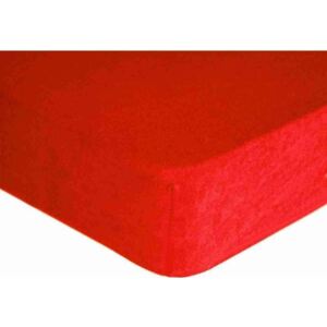 DekorTextil Dětské napínací prostěradlo FROTÉ Premium červené - (š/d/v) 60 x 120 x 20 cm