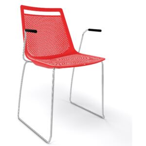 GABER - Židle AKAMI SS, červená/chrom