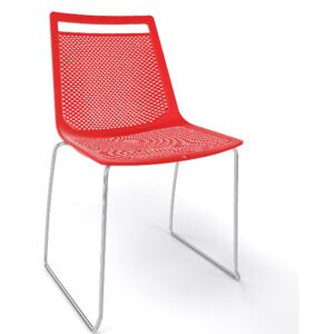 GABER - Židle AKAMI S, červená/chrom