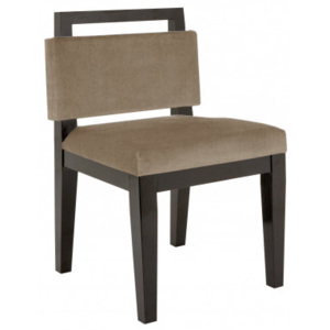 Designová židle Kelly Hoppen The Alice - tmavě béžová lněná látka