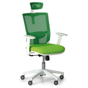B2B Partner Kancelářská židle UNO White, zelená/bílá + Záruka 7 let