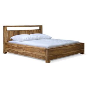Masivní postel světlé palisandrové dřevo Sheesham 200x200