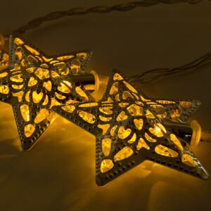 DecoLED Světelný řetěz hvězdičky s časovačem pro krásné Vánoce