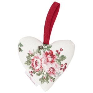 Závěsná dekorace Heart Charline White - set 2 ks