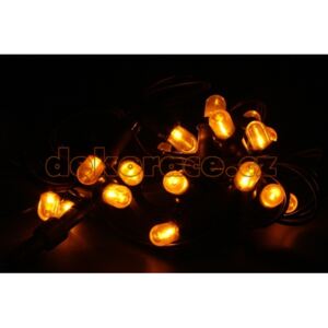 Řetěz LED E14 EXT, 3,1m/20 LED žárovek E14/žlutá