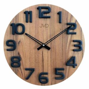 Nástěnné dřevěné hodiny JVD HT97.1 s vystouplými číslicemi (POŠTOVNÉ ZDARMA!!)