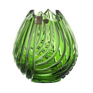 Váza Linum, barva zelená, výška 135 mm