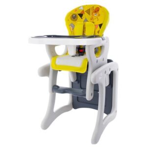 Euro Baby Jídelní stoleček 2v1 - ZOO žluté