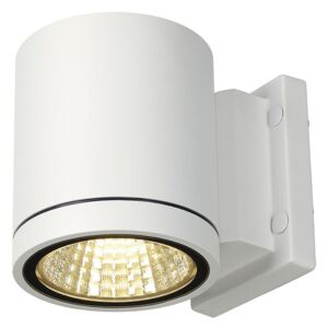 BIG WHITE ENOLA_C, venkovní nástěnné svítidlo, LED, 3000K, IP55, kulaté, bílé, pr./V 10/11,8 cm, 35° 228511