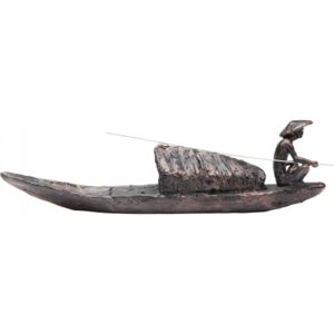 KARE DESIGN Soška Muž rybář na loďce 39cm