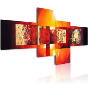 Obraz ohnivá abstrakce + háčky a hřebíčky ZDARMA Velikost (šířka x výška): 140x68 cm