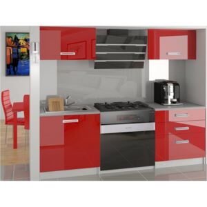 Malá kuchyňská sestava Vanda červená - bez LED osvětlení