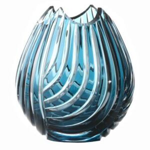 Váza Linum, barva azurová, výška 135 mm