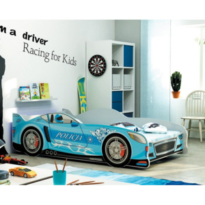 B2b1 BMS-group Dětská postel auto CARS 80x160 cm, modrá Pěnová matrace