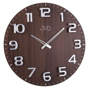 Designové obrovské velké dřevěné hodiny JVD HT075 (ořech) (POŠTOVNÉ ZDARMA!!)