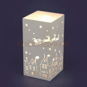 Bateriové vánoční stolní světélko, 10x10x12cm/5 LED teple bílé /teplá bílá