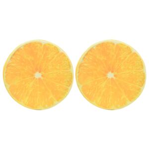Polštářky s potiskem ovoce - 2 ks | pomeranč