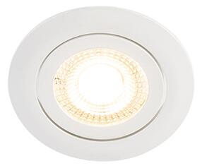 Sada 5 ks zapuštěných bodových světel bílá včetně LED 3-stupňově stmívatelné - Mio