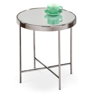 Odkládací stolek MIRA sklo / chrom Stříbrná