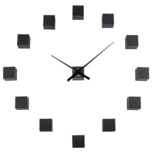 Nástěnné nalepovací hodiny DIY Cubic Karlsson (Barva - černé)