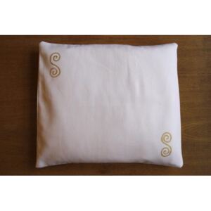 S radostí - vlastní výroba Pohankový polštářek na spaní bílý - spirály Velikost: 35 x 40 cm