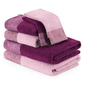 TOP Sada luxusních froté ručníků a osušek CREA 2+2+2 Růžová