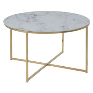 Konferenční stolek ALISMA 80 cm, bílá