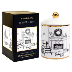 Luxusní vonná svíčka Fireside Embers v dárkové krabičce - Stoneglow Candles